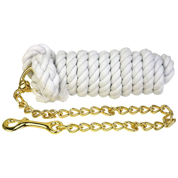Cotton Lead Rope With 24 Inch Chain 10 foot